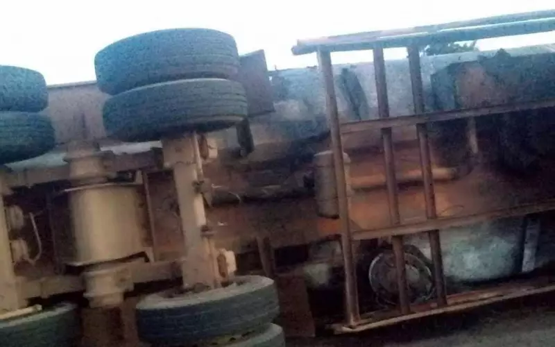 Fuel Tanker Carrying 33,000 Litres of Petrol Crashes in Ibadan - Emergency Response Averts Major Disaster