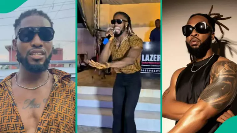 Nigerian Man Goes Viral Performing Flavour's Hit Songs - See His Performance Fee That Got People Talking
