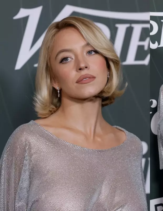 Sydney Sweeney Stuns in Sheer Silver Dress: Braless Outfit Sparks Social Media Frenzy!