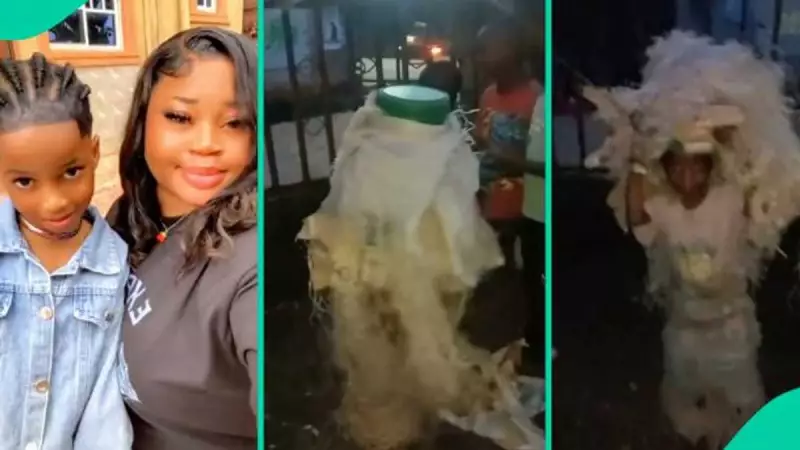 Boy Returns from Okija Holiday Dressed as Masquerade, Friends Flee