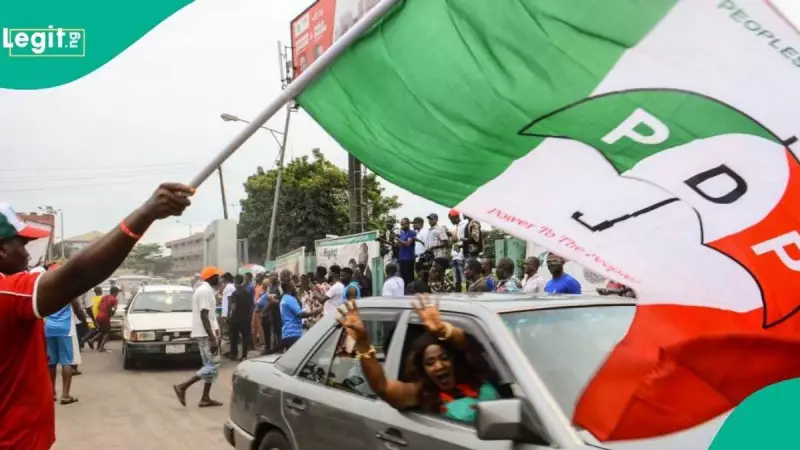 BREAKING: Heavy Security Deployment at PDP Headquarters as Chairman Emerges Amid Crisis