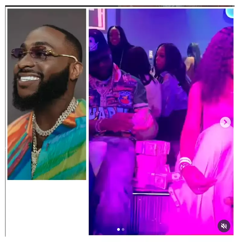 Davido Celebrates 33rd Birthday Making It Rain Dollars at Strip Club
