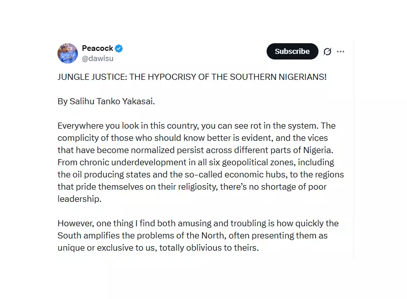 Ex-Kano Candidate Slams Southern Hypocrisy on Jungle Justice