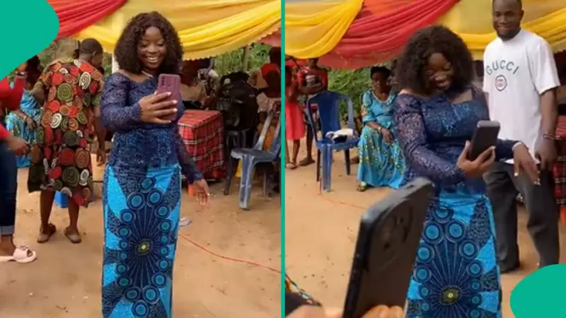 Nigerian Bride's Traditional Wedding Goes Viral as Husband Joins via Video Call