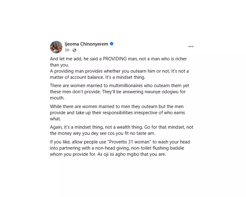 Nigerian Lady Redefines 'Providing Man' in Viral Social Media Debate