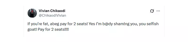 Nigerian Lady Sparks Debate: Overweight Passengers Should Pay Double