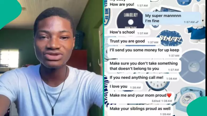 Nigerian Nursing Student Emotional Over Father's WhatsApp Messages