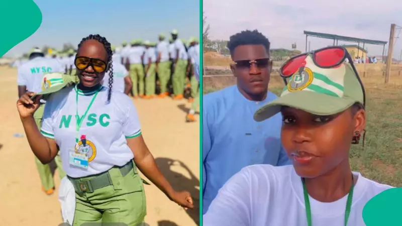 NYSC Lady Overjoyed as Boyfriend Surprises Her at Kaduna Camp