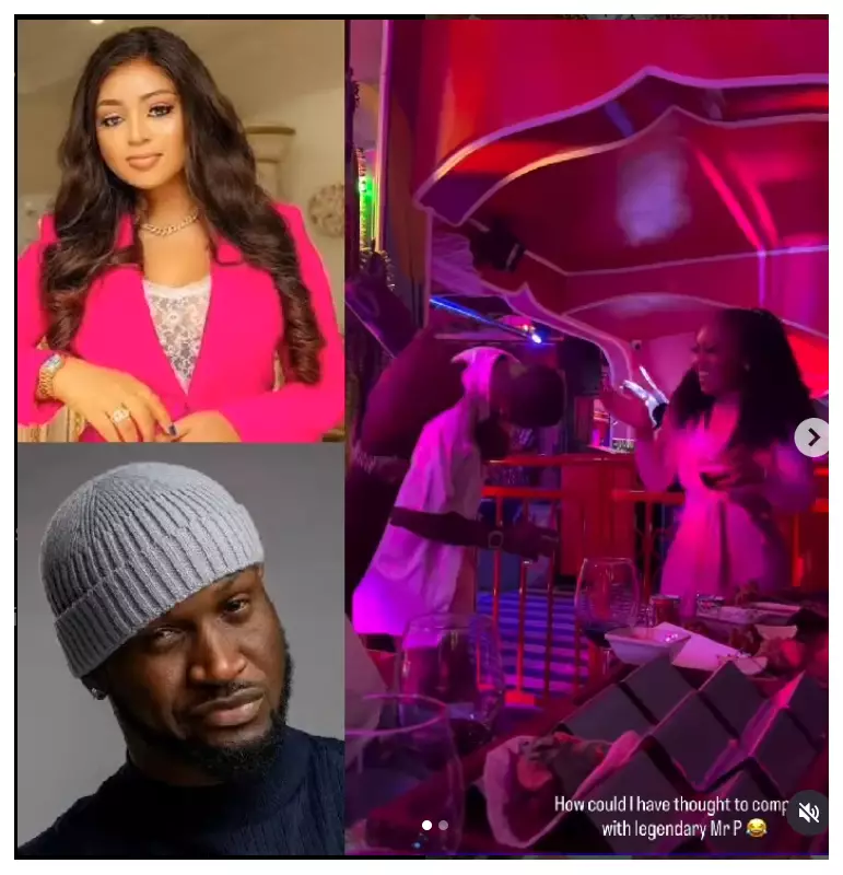 Regina Daniels Parties with Mr P at Club, Family Joins Fun