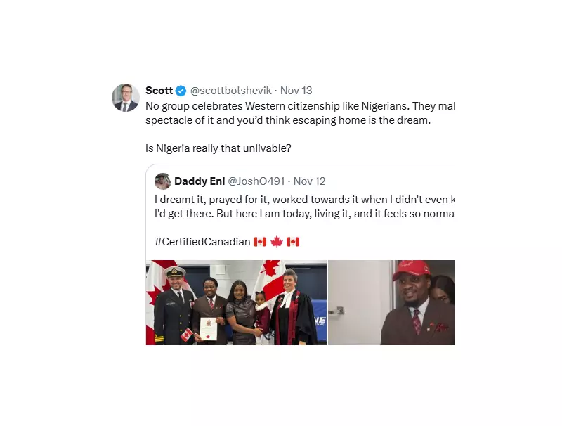 US Economist Mocks Nigerian's Canadian Citizenship Celebration