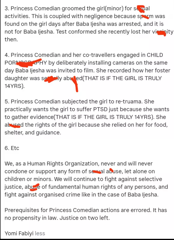 Yomi Fabiyi Reacts to Baba Ijesha's Release, Makes New Case Claims