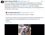 Bashir Ahmad Condemns 'Aboki' Term in National Newspaper Report