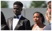 Bukayo Saka Proposes to Tolami Benson in London