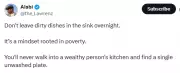 Media Expert: Dirty Dishes in Sink Overnight Show Poverty Mindset