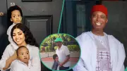 Ned Nwoko Plays Sports with Regina Daniels' Kids Amid Marriage Crisis