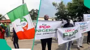 Nigerian Diaspora Stages Massive Protest at EU Embassy Over Economic Hardship Back Home