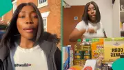 Nigerian Lady in UK Shows Off Generous First-Timer Gifts from Winners Chapel