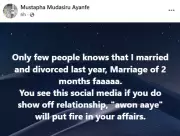 Nigerian Man's Marriage Ends After 2 Months, Blames Social Media
