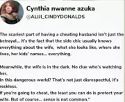 Nigerian Woman Reveals The Terrifying Reality of a Cheating Husband