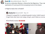 US Economist Mocks Nigerian's Canadian Citizenship Celebration