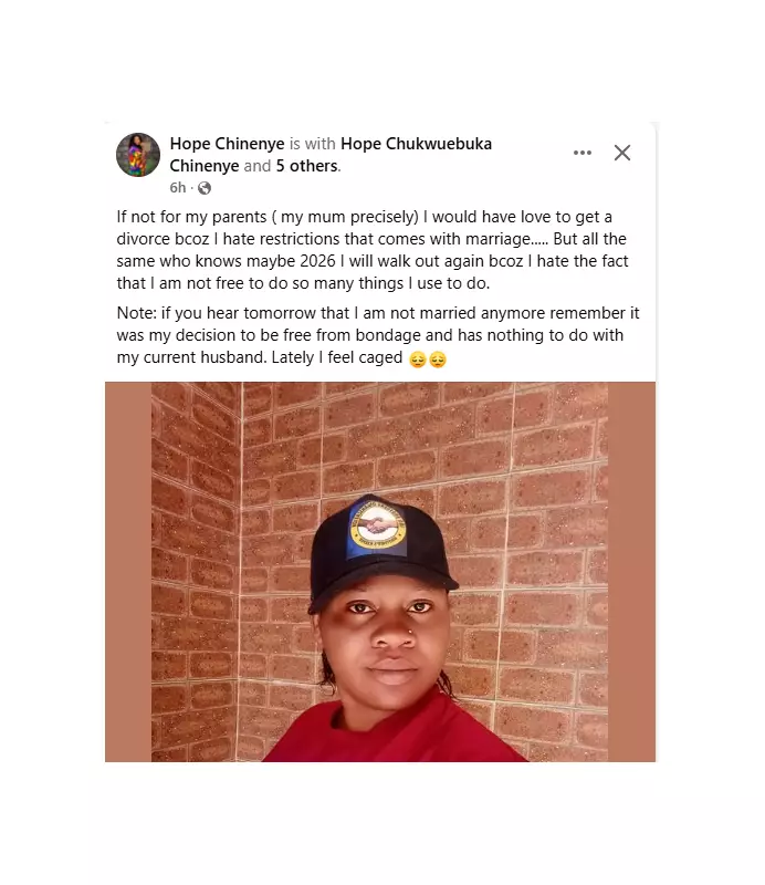 Nigerian Mother of Two Considers Divorce Over Marriage Restrictions