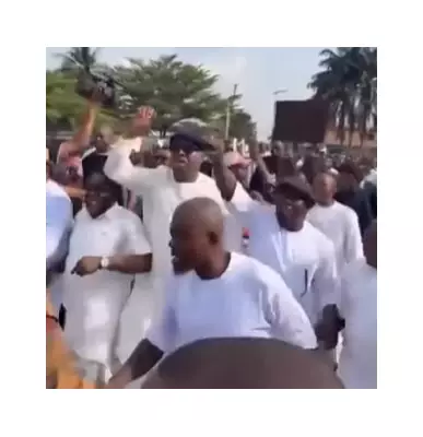 ‘No Wike, No Rivers State’: Supporters March for FCT Minister in Viral Video