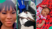 Nigerian Husband Sleeps on Hospital Floor After Supporting Wife in Labour, Video Goes Viral