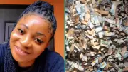 Nigerian Lady Shows Off Massive Cash Savings in Box, Advises: 