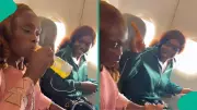Nigerian Mum's First Flight: Drinks Anointing Oil, Applies on Face in Viral Video