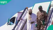 Tinubu Commences 3-State Tour, Lands in Maiduguri Aboard Obasanjo-Era Jet