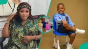Wumi Toriola's Son Zion Gives Hilarious Used Gift, Calls Her 'WT' on Christmas