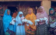 Zamfara First Lady Huriyya Lawal Delivers Aid to Quadruplets' Family, Vows Sustained Support