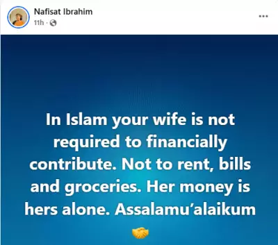 Nigerian Woman's Islamic Marriage Views Spark Debate: Wife's Duties Explained
