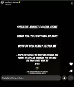 Anthony Joshua Mourns Late Friends, Sina Ghami and Latif Ayodele, After Tragic Accident