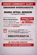 Family Declares Opral Benson, Iya Oge of Lagos, Missing for Over 48 Hours
