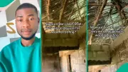 Nigerian Man Discovers Building Roofed With Firewood, Sparks Online Debate