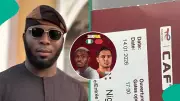 Nigerian Man Shows Off AFCON Semi-Final Ticket in Morocco, Photo Goes Viral