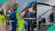 Pastor Lazarus Muoka's Helicopter Arrival in Owerri Sparks Online Debate