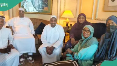 Aisha Buhari, Family Visit Atiku Abubakar During Lesser Hajj in Saudi Arabia