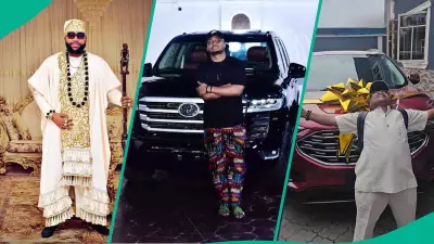 E-Money's Birthday Car Bonanza: Funnybone, Okey Bakassi, Four Other Celebs Receive Luxury Gifts