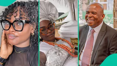 Grieving Daughter Sits Beside Father's Coffin in Heartbreaking Tribute Photo