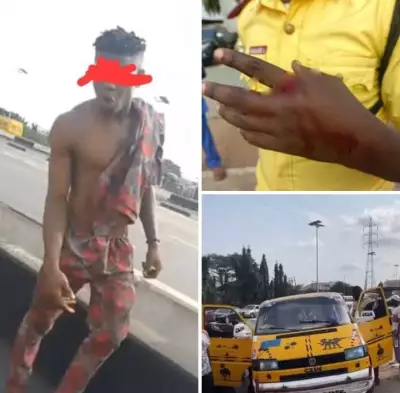 Lagos Commercial Driver Stabs LASTMA Officer with Broken Bottle in Ojota