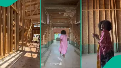 Nigerian Lady's Wood-Framed Dream House Construction Sparks Online Debate