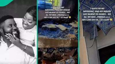 Nigerian Man's House Burns Down 7 Days Before Wedding, Video Goes Viral