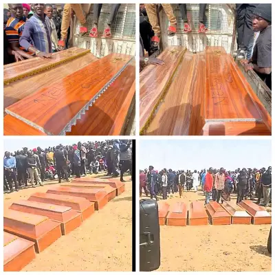 Plateau State Holds Mass Burial for 10 Victims of Community Bar Attack