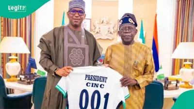 President Tinubu Receives Special Super Eagles Jersey Amid World Cup Qualification Hopes