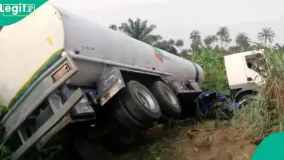 Tragic Bayelsa Accident: Fuel Tanker Kills Four Schoolchildren and Tricycle Rider