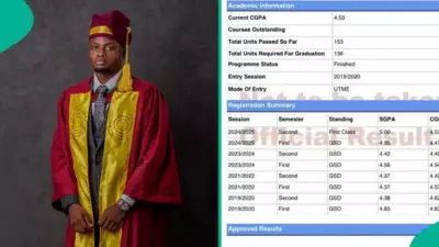 UNILAG Graduate's First-Class Result Goes Viral, Inspires Nigerians with Academic Triumph