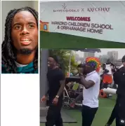 American Streamer Kai Cenat Visits Makoko School Project in Lagos