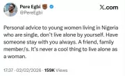 BBNaija's Pere Egbi Advises Single Nigerian Women Against Living Alone